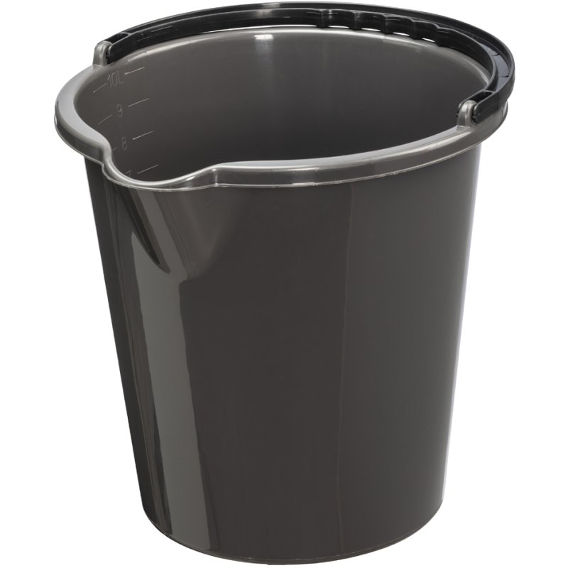 Plast Team seau de nettoyage Vancouver rond, blanc, 10 litres, bord verseur